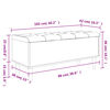 vidaXL Пейка за съхранение, опушен дъб, 102x42x46 см, инженерно дърво