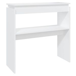 vidaXL Конзолна маса, бяла, 80x30x80 см, инженерно дърво