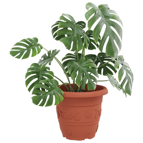 vidaXL Кръгла саксия за цветя 6 pcs Червено тухла &Oslash; 26 x 21.5 см