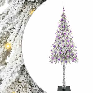 vidaXL Коледно дърво с 300 LED светодиода Бяло 180 cm ПЕ и стомана