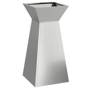 vidaXL Саксия с колона Сребристо 35 x 35 x 73 см Поцинкована стомана