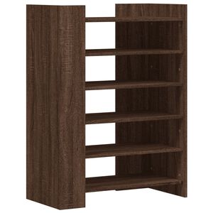 vidaXL Шкаф за обувки, кафяв дъб, 74,5x37,5x100 см, инженерно дърво