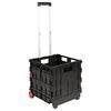 vidaXL Количка Черен и Червен 35 x 39 x 92 см PP и еластомер