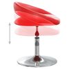 vidaXL Въртящи се трапезни столове, 2 бр, червени, изкуствена кожа