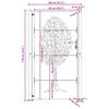 vidaXL Градинска порта 100x175 см, кортенова стомана, дизайн с дърво