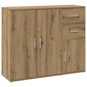 vidaXL Бюфет, занаятчийски дъб, 91x29,5x75 см, инженерно дърво