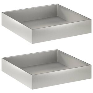 vidaXL Градинска саксия 2 бр. Сребристо 80 x 80 x 20 cm