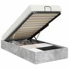 vidaXL Отоманско легло със съхранение Циментено сиво 193 x 120 x 25 см