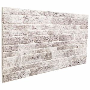 vidaXL Стенни панели 10 бр. 100 x 50 cm Светлосив и бял EPS пяна