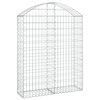 vidaXL Дъговидна габионна кошница 100x30x120/140 см поцинковано желязо