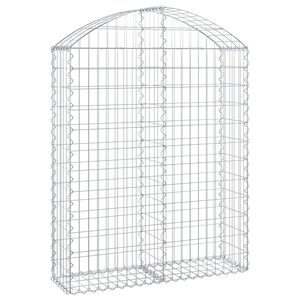 vidaXL Дъговидна габионна кошница 100x30x120/140 см поцинковано желязо