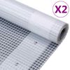 vidaXL Брезенти тип Лено, 2 бр, 260 г/м&sup2;, 4x10 м, бели