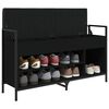 vidaXL Пейка за обувки, черна, 105,5x32x57,5 см, инженерно дърво