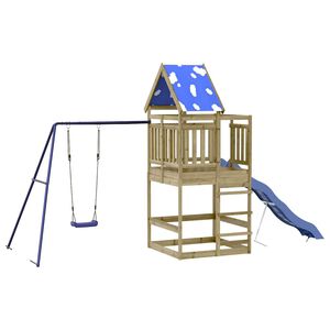 vidaXL Комбинирано детско съоръжение за игра, импрегниран бор