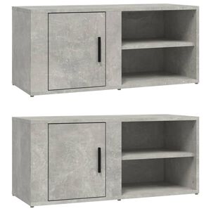 vidaXL ТВ шкафове 2 бр бетонно сиви 80x31,5x36 см инженерно дърво
