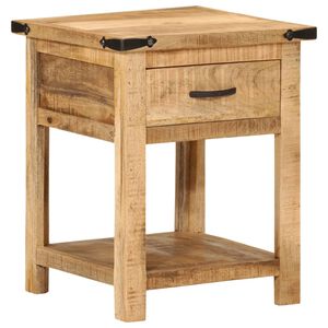 vidaXL Нощно шкафче, 40x40x50 см, мангово дърво масив