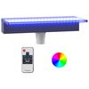 vidaXL Преливник за водопад с RGB LED, акрил, 45 см