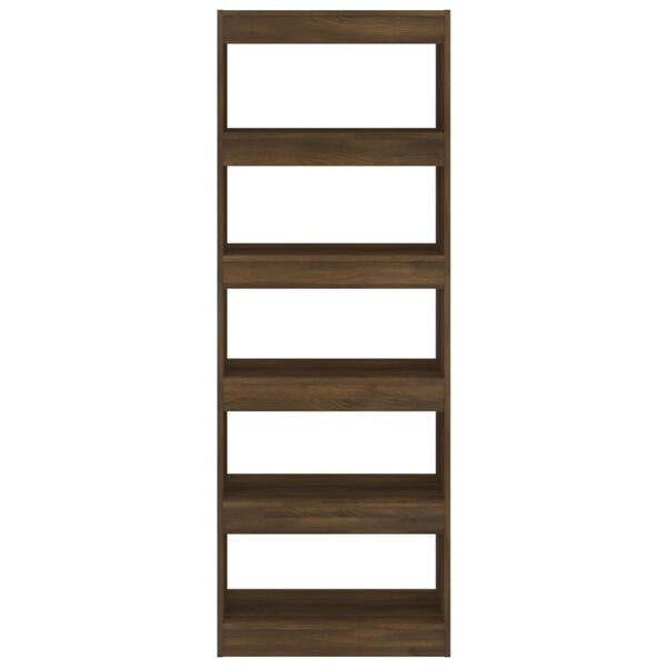 vidaXL Шкаф/разделител за стая кафяв дъб 60x30x166 см инженерно дърво