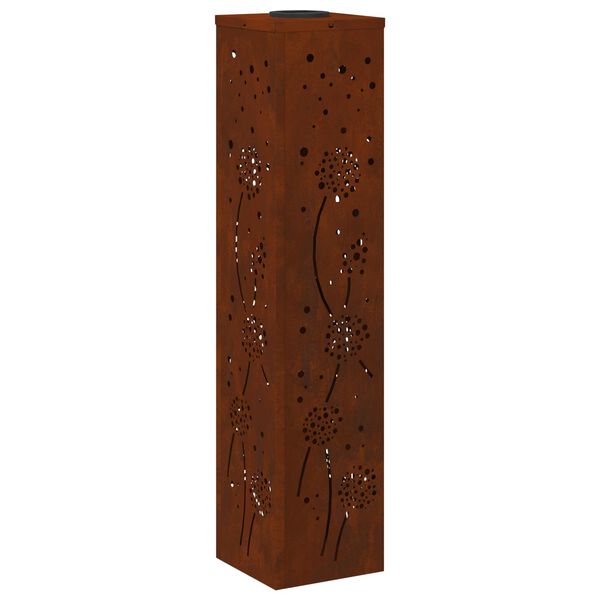 vidaXL Соларна LED светлина за пътека 2 pcs Ръждясало