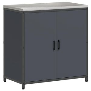 vidaXL Съхранение в кухнята с рафт Антрацит 90 x 50 x 92 см Стомана