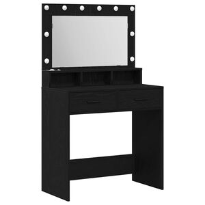 vidaXL Тоалетка Черния дъб 79 x 41 x 135 см Инженерна дървесина