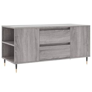 vidaXL Кафе маса, сив сонома, 102x44,5x50 см, инженерно дърво