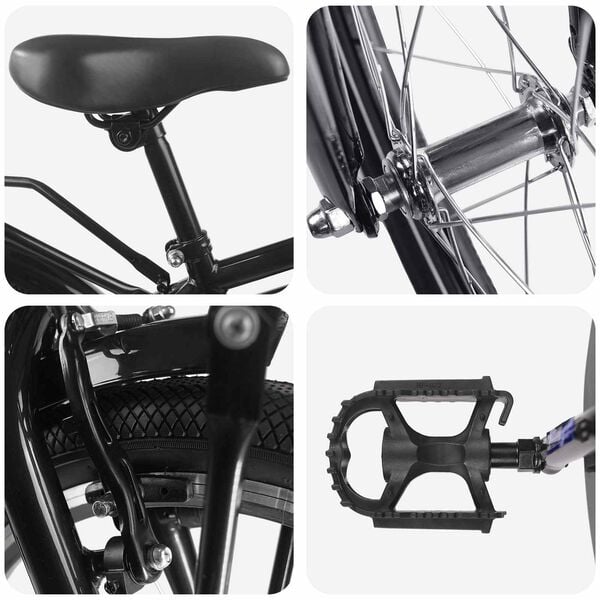 vidaXL Детски Велосипед 20 инча за 6&ndash;11 години Черно