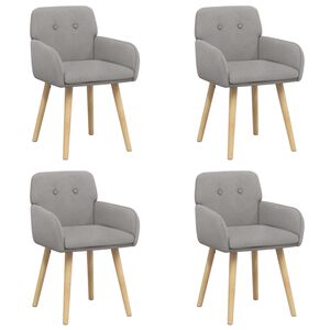 vidaXL Обедени столове 4 pcs Букле Светлосиво 59 х 57 х 85 см