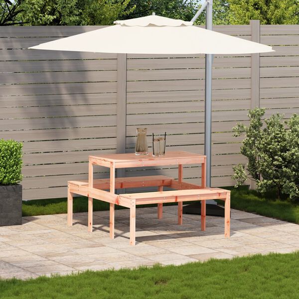 vidaXL Маса за пикник 110x134x75 см дугласко дърво масив