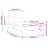 vidaXL Легло с място за съхранение и матрак Тъмен сив 120 x 190 cm
