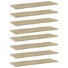 vidaXL Рафтове за етажерка, 8 бр, дъб сонома, 60x20x1,5 см, ПДЧ