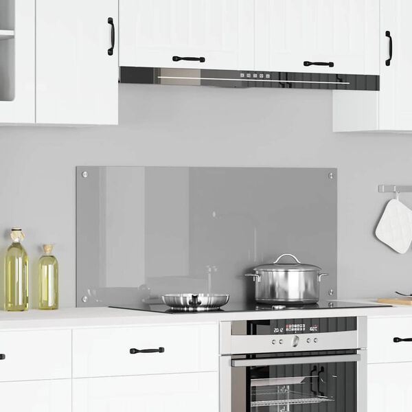 vidaXL Кухненски заден панел Светлосиво 110 x 50 x 0,6 см