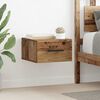 vidaXL Нощен шкаф Старо дърво 35 x 35 x 20 см Инженерно дърво