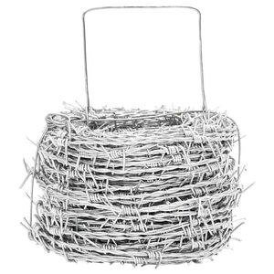 vidaXL Бодлива тел Сребрист 50 m Горещо поцинкована стомана