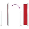 vidaXL Прибираща се странична тента, 120х300 см, червена