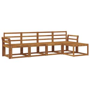 vidaXL Комплект дивани за открито 5 pcs Естествен