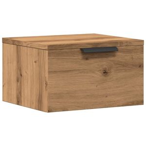 vidaXL Стенно нощно шкафче, занаятчийски дъб, 34x30x20 см