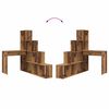 vidaXL Ъглово бюро с рафт Старо дърво 101,5 x 149,5 x 149,5 см