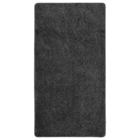vidaXL Шаги килим, тъмносив, 80x150 см, противоплъзгащ