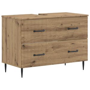 vidaXL Шкаф за мивка в баня HAARLEM Дъб артизан 82 x 41 x 58,5 см