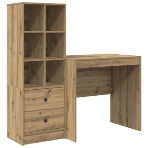 vidaXL Бюро Дъб 125,5 x 50 x 127 см 2 бр.