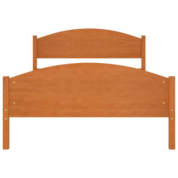 vidaXL Рамка за легло, меденокафява, бор масив, 120x200 см