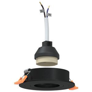 vidaXL Спотлайтове с прожектори 6 pcs Черно 9 x 9 x см Алуминий