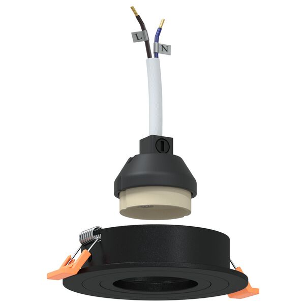 vidaXL Прожектор 6 pcs Черно 9 x 9 x 2 см Алуминий