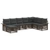 vidaXL Градински Софа Комплект 8 pcs Сиво полиратан