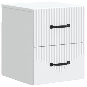 vidaXL Спален шкаф с монтаж на стена с чекмедже Бяло 34,5 x 33 x 40 см