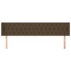 vidaXL Горна табла за легло, тъмнокафява, 183x16x78/88 см, плат