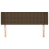 vidaXL Горна табла за легло, тъмнокафява, 147x16x78/88 см, плат