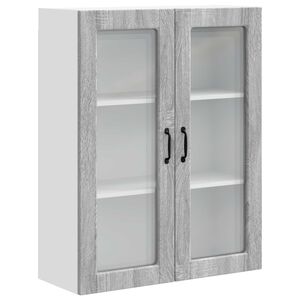 vidaXL Панел за миялна машина Kalmar Сив Сонома 80 x 31 x 100 см