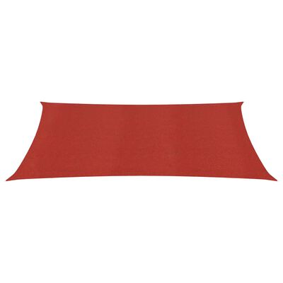 vidaXL Платно-сенник, 160 г/м², червено, 3x4,5 м, HDPE